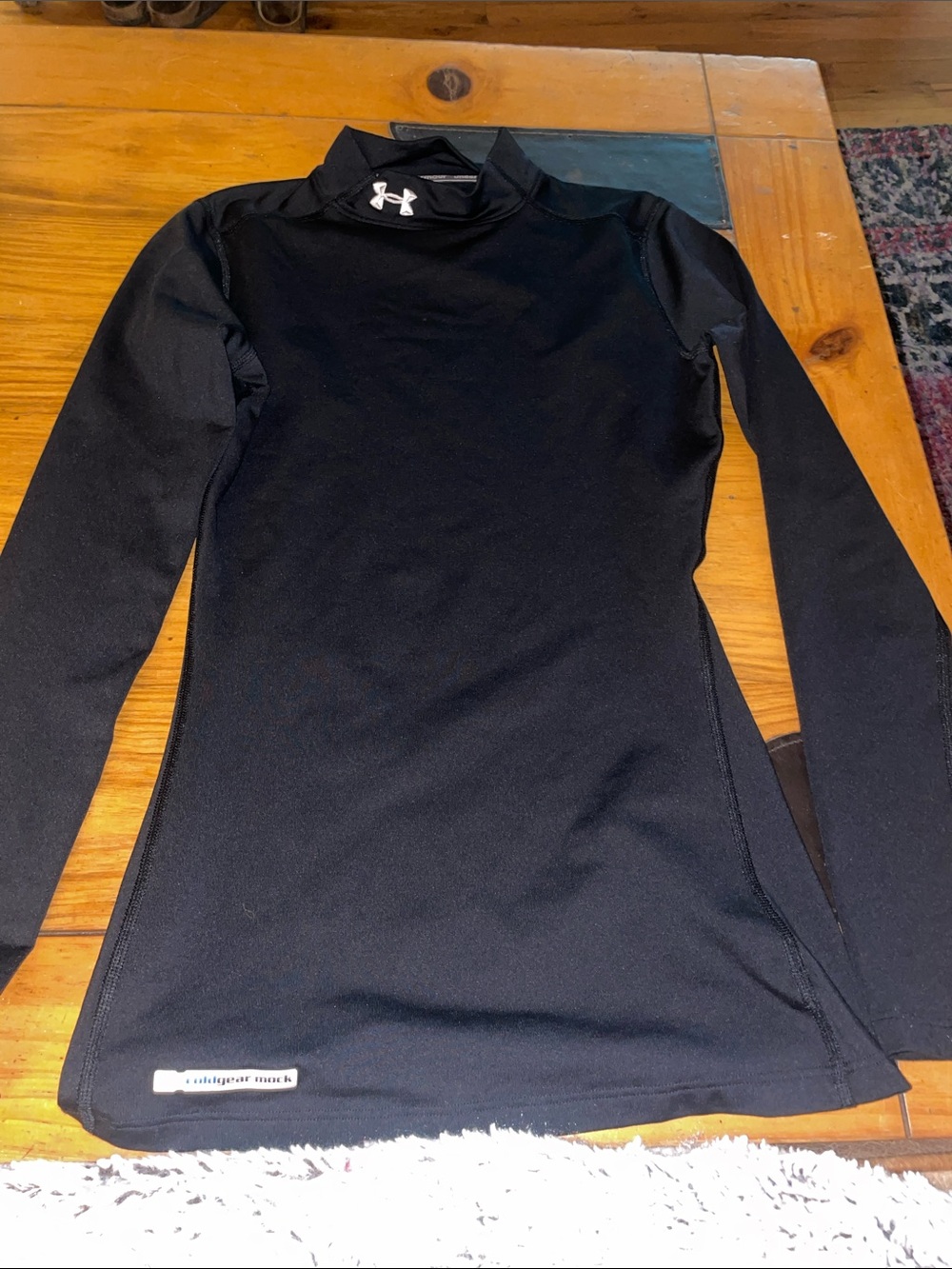 Under Armour Black ColdGear Mock Neck Long Sleeve Top